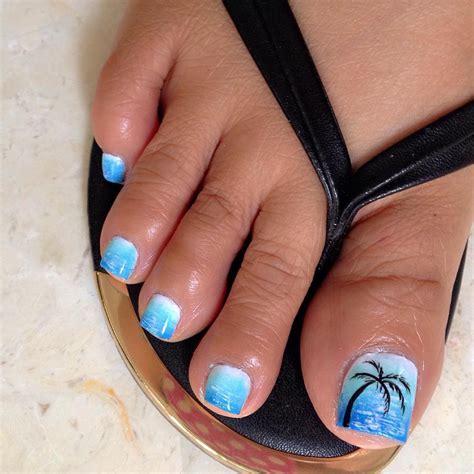 beach nail art for toes